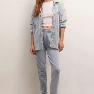Z supply Knit Denim Jacket & Jogger set (like new)